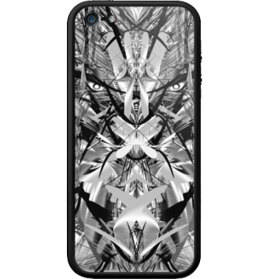 Черно-белый абстрактный арт с выразительными глазами - Бампер на iPhone 5, 5S, страница 18