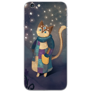 Яркая вдохновляющая стилизованная кошка NEVER STOP DREAMING - Виниловые наклейки на iPhone 6, 6s - купить в Москве, страница 27