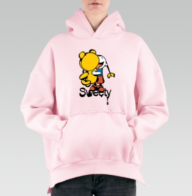 Девочка обнимает плюшевого мишку с языком Sweety - Hoodie Mjhigh Pink, утепленная, страница 7