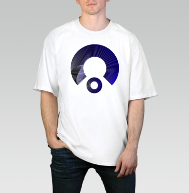 Main logo purple / Основное фиолетовое лого, Футболка / Мужчинам / Оверсайз / Белая / C принтом