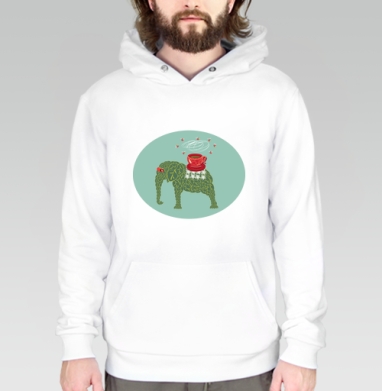 Tea elephant / Чайный слон, Толстовка белая Regular, утепленная