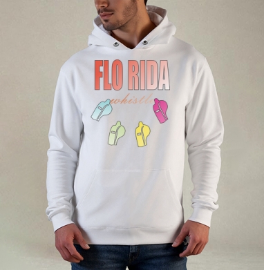 Flo Rida - Whistle / Флорида Свисток, Толстовка белая Regular, утепленная