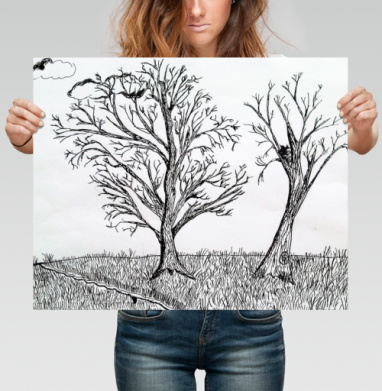 Two trees / Два дерева - Магазин футболок freakytanart - Дизайнерские принты