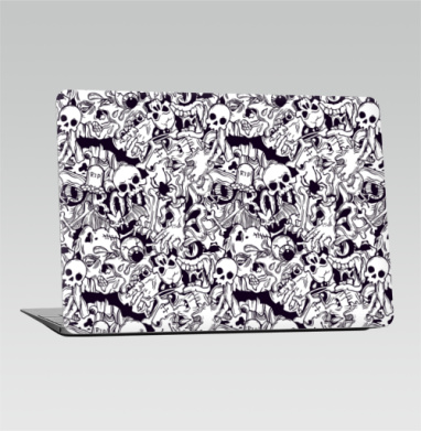 Серия Хэллоуин, черепа и кости, черный и белый - Наклейки на 2010-2017 – Macbook Air, страница 31