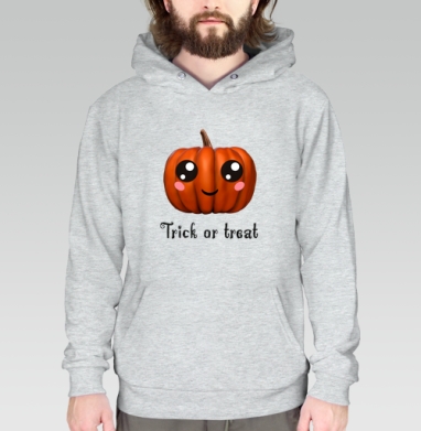 Веселая тыква для праздника Хэллоуина Trick or treat, Толстовка меланж Regular
