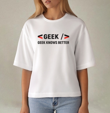 Geek хочет показать что гик знает лучше для разработчиков и гиков, Футболка женская оверсайз Mido