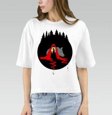 Cute red riding hood / Милая Красная Шапочка, Футболка женская оверсайз Mido
