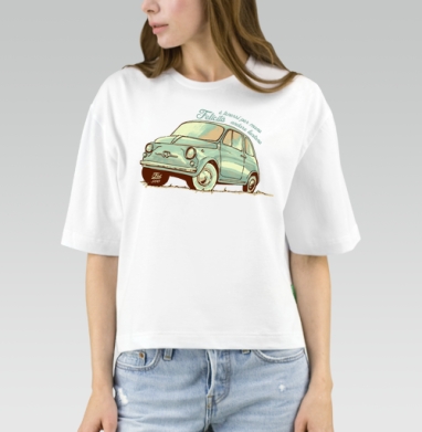 FIAT 500 OLD STYLE / FIAT 500 Ретро, Футболка женская оверсайз Mido