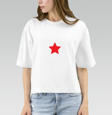 Red star / Красная звезда, Футболка женская оверсайз Mido