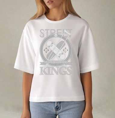 Эмблема STREET Skateboarding Kings – стиль и символизм - Магазин футболок mwpicasso