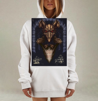 Мрачные легионы крыс и хищных животных Легионы идут, Hoodie Mjhigh Dig, оверсайз, утепленная