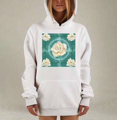 Мраморная Роза Магический Круг Тайна красоты, Hoodie Mjhigh Dig, оверсайз, утепленная