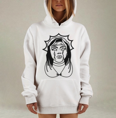 Женщина со слезами в мантии мистика внутренний мир, Hoodie Mjhigh Dig, оверсайз, утепленная