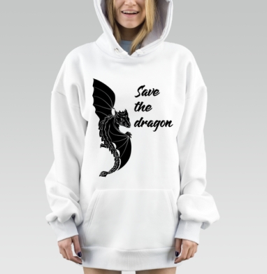 Милый черный дракон с крыльями ползет по футболке Save the dragon, Hoodie Mjhigh Dig, оверсайз, утепленная