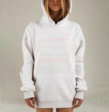 Человеческие органы для трансплантации бережное обращение, Hoodie Mjhigh Dig, оверсайз, утепленная