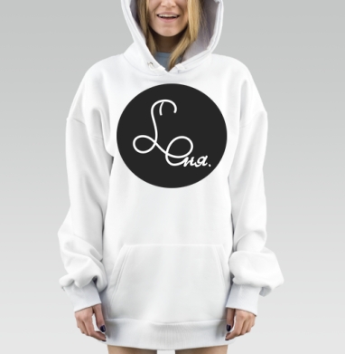 Легкая каллиграфия белая надпись Лина, Hoodie Mjhigh Dig, оверсайз, утепленная