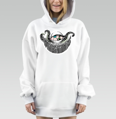 Кормите своих демонов, Hoodie Mjhigh Dig, оверсайз, утепленная