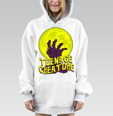 Teenage Creature / Подростковое существо, Hoodie Mjhigh Dig, оверсайз, утепленная