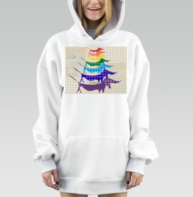 Таксы, Hoodie Mjhigh Dig, оверсайз, утепленная