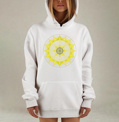 Мандала для счастья, Hoodie Mjhigh Dig, оверсайз, утепленная