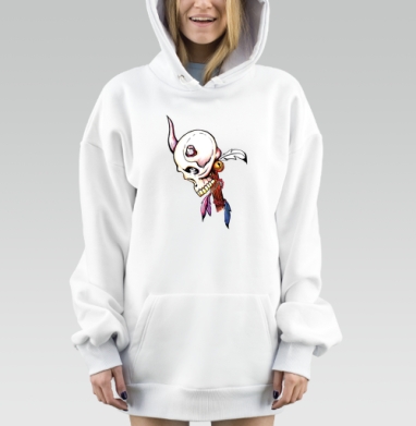Череп-музыкант с рок-н-ролльной символикой, Hoodie Mjhigh Dig, оверсайз, утепленная
