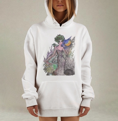 Лесная нимфа, Hoodie Mjhigh Dig, оверсайз, утепленная