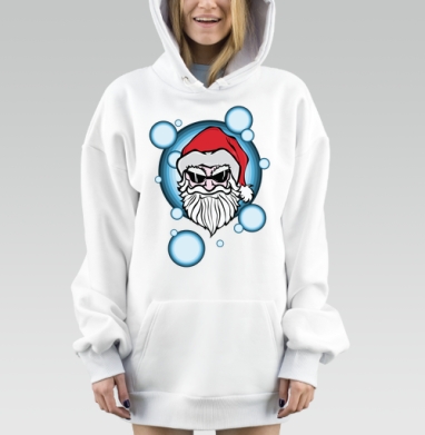 Модный Дед Мороз, Hoodie Mjhigh Dig, оверсайз, утепленная