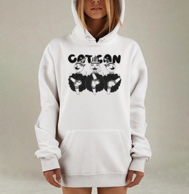 Кэт Кан, Hoodie Mjhigh Dig, оверсайз, утепленная