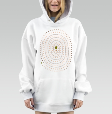 Я тот маленький желудь.., Hoodie Mjhigh Dig, оверсайз, утепленная