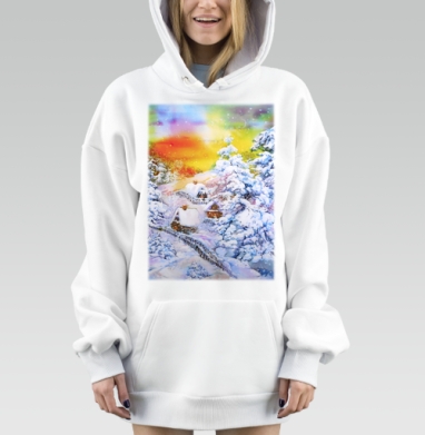 Зимняя сказка, Hoodie Mjhigh Dig, оверсайз, утепленная