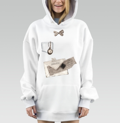 Винтажный набор с тайнами и ностальгией, Hoodie Mjhigh Dig, оверсайз, утепленная