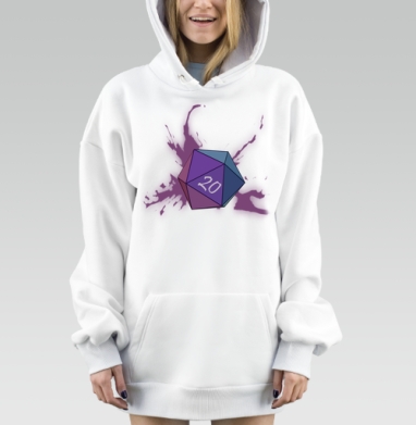 D20 / Двадцатигранник, Hoodie Mjhigh Dig, оверсайз, утепленная