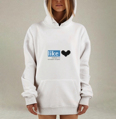 Пиксельная икона Like с философским посланием, Hoodie Mjhigh Dig, оверсайз, утепленная