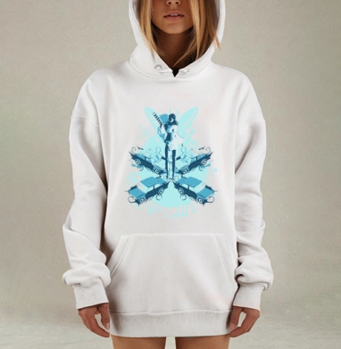 Дерзкая девушка с битой и машиной королева улиц, Hoodie Mjhigh Dig, оверсайз, утепленная