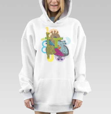 Многослойный механизм сложного человеческого сердца, Hoodie Mjhigh Dig, оверсайз, утепленная