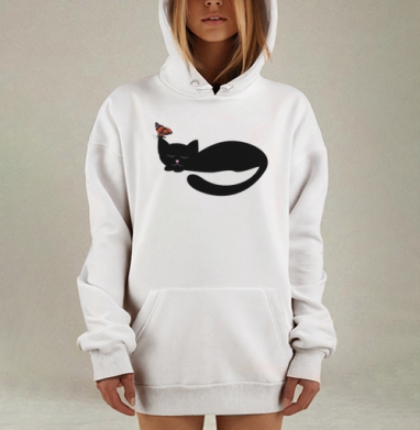 Кошачьи сны, Hoodie Mjhigh Dig, оверсайз, утепленная