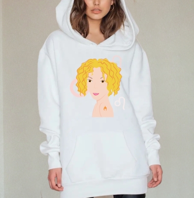 лев, Hoodie Mjhigh Dig, оверсайз, утепленная