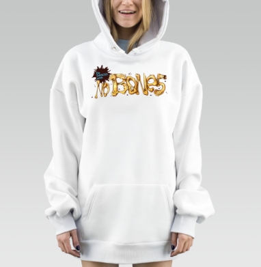 No BONES / Без костей, Hoodie Mjhigh Dig, оверсайз, утепленная