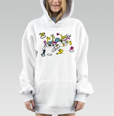 Позитивный trip, Hoodie Mjhigh Dig, оверсайз, утепленная
