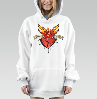 SUFFERING EMPOWERS / Страдание дает силу, Hoodie Mjhigh Dig, оверсайз, утепленная