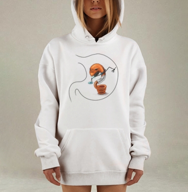Внутренний зверь, Hoodie Mjhigh Dig, оверсайз, утепленная