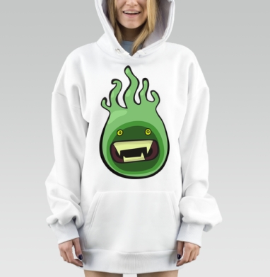 Зелёная вспышка ярости, Hoodie Mjhigh Dig, оверсайз, утепленная