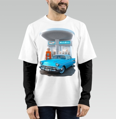 Chevrolet Bel Air / Шевроле Бел Эйр, Футболка мужская лонгслив OneOne