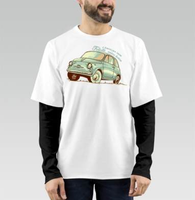 FIAT 500 OLD STYLE / FIAT 500 Ретро, Футболка мужская лонгслив OneOne