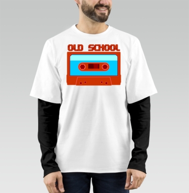 Яркая ретро аудиокассета OLD SCHOOL – стиль и ностальгия - Футболки от Игоря Пташинского