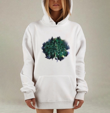 Зеленый скелет среди черепов в символике жизни смерти, Hoodie Mjhigh Dig, оверсайз, утепленная