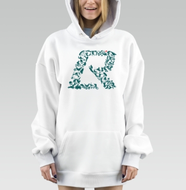 Активный спорт символ бесконечности пи, Hoodie Mjhigh Dig, оверсайз, утепленная