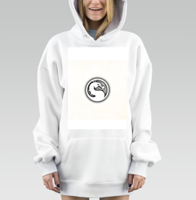 Черно Белый Дракон Символ Силы, Hoodie Mjhigh Dig, оверсайз, утепленная