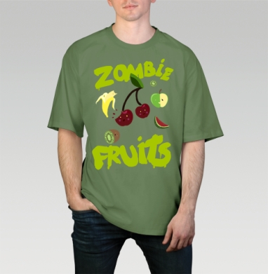Неоновый принт Zombie Fruits с яркими фруктами - Магазин футболок blueberriepie - Дизайнерские принты