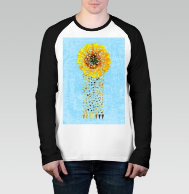 Sunflower / Подсолнух, Футболка длинный рукав / Мужчинам / Реглан / Принт